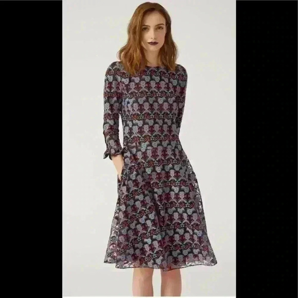 Emporio Armani Multi Color Flare Dress Size 38 - Picture 1 of 12